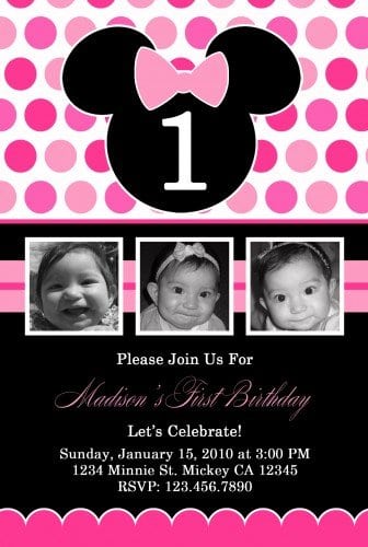Minnie Mouse Invites
