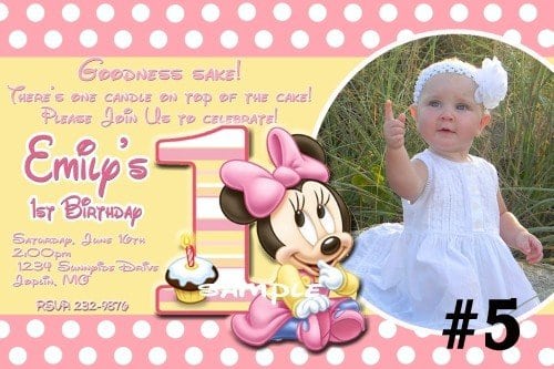 Minnie Mouse Invites 1st Birthday