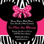 Minnie Zebra Invitations