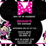 Minnie Mouse Zebra Invitations