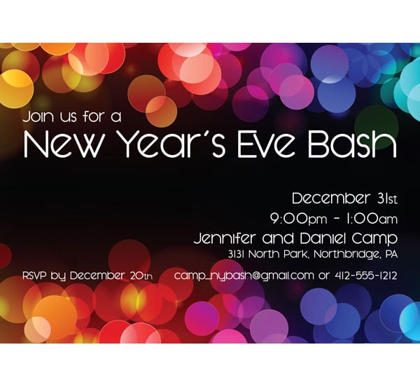 New Years Invitations
