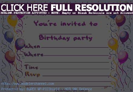 Party Invitations That Print