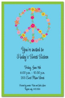 Peace Birthday Invitations