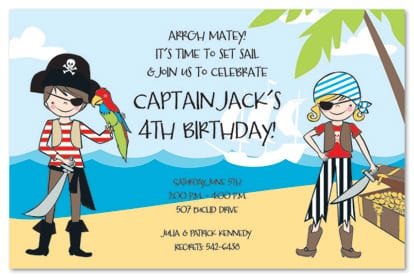 Pirate Invitations For Kids