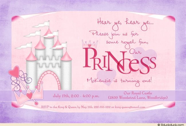Princes Birthday Invitation