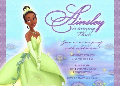 Princess And The Frog Birthday Party Invitations