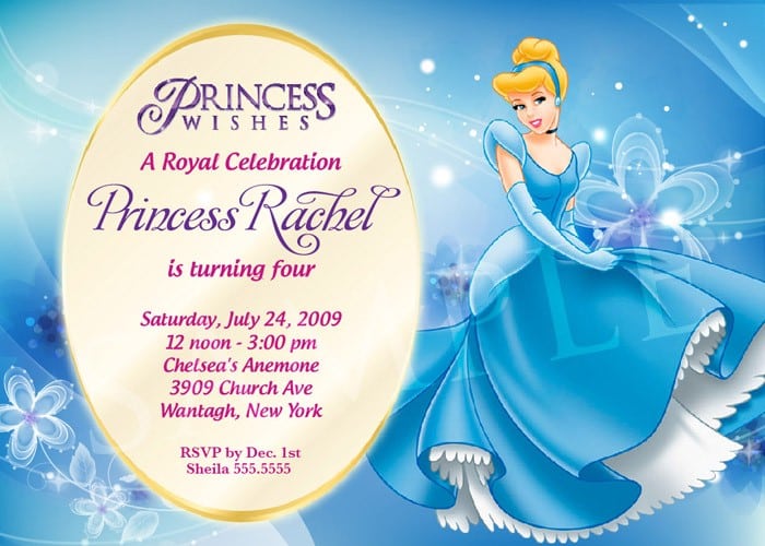 Princess Birthday Invitation Templates Free