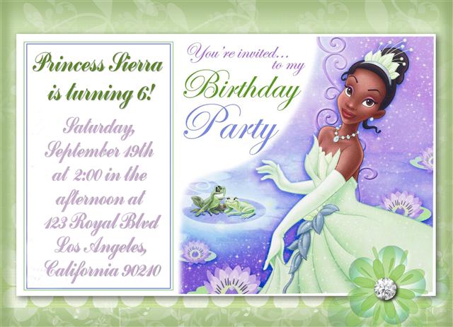 Princess Tiana Invitations
