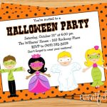 Printable Halloween Birthday Invitation For Kids