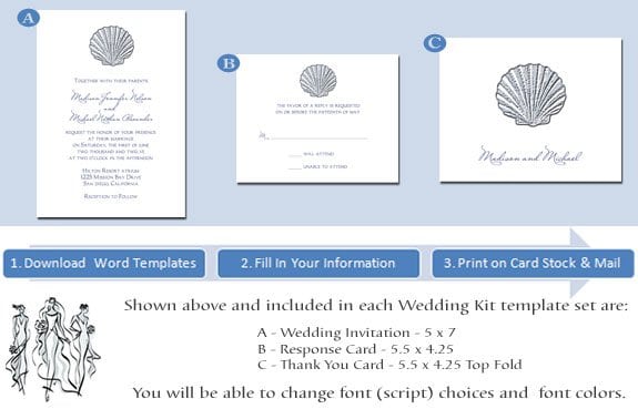 Printable Hawaiian Wedding Invitations