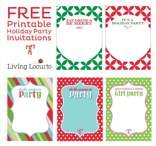 Printable Holiday Invitations