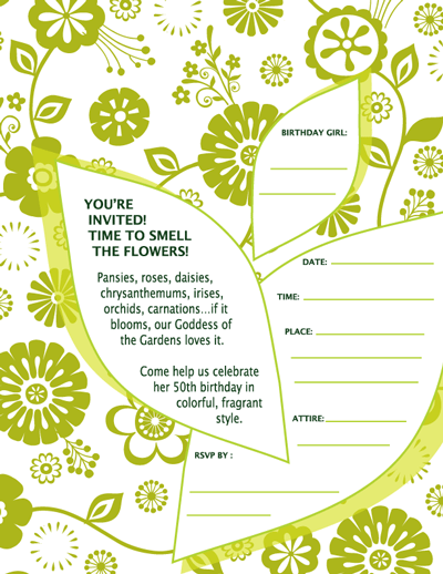 Printable Invitation 50