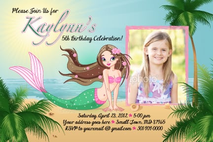 Printable Mermaid Invitations Australia