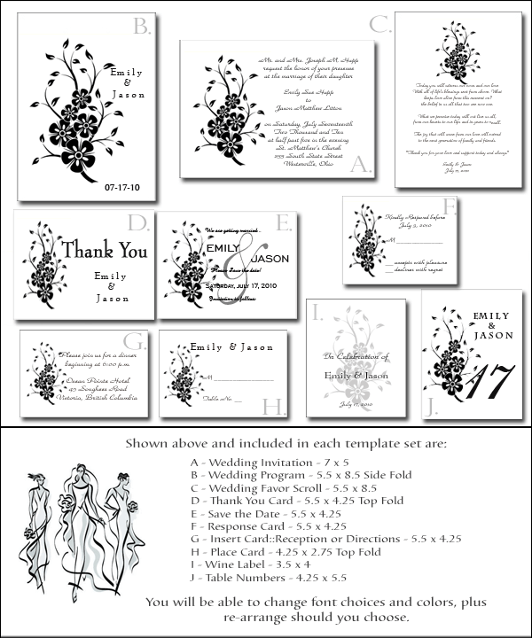 Printables Invitations Kits