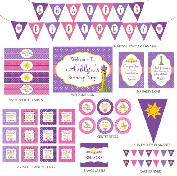 Rapunzel Printable Decorations