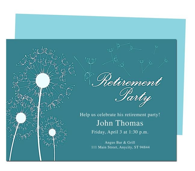 Retirement Party Invitations Flyer Templates