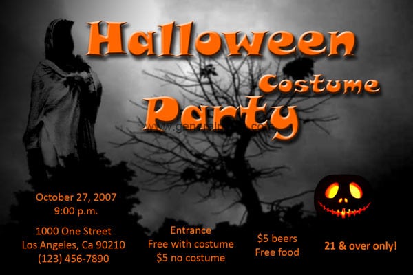 Scary Halloween Invites Free