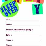 Sleepover Invitation Templates