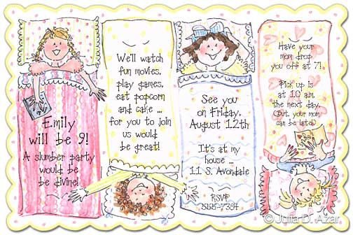 Slumber Party Invitation Wording Template