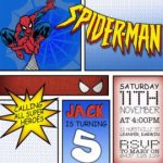 Spiderman Comic Birthday Invite