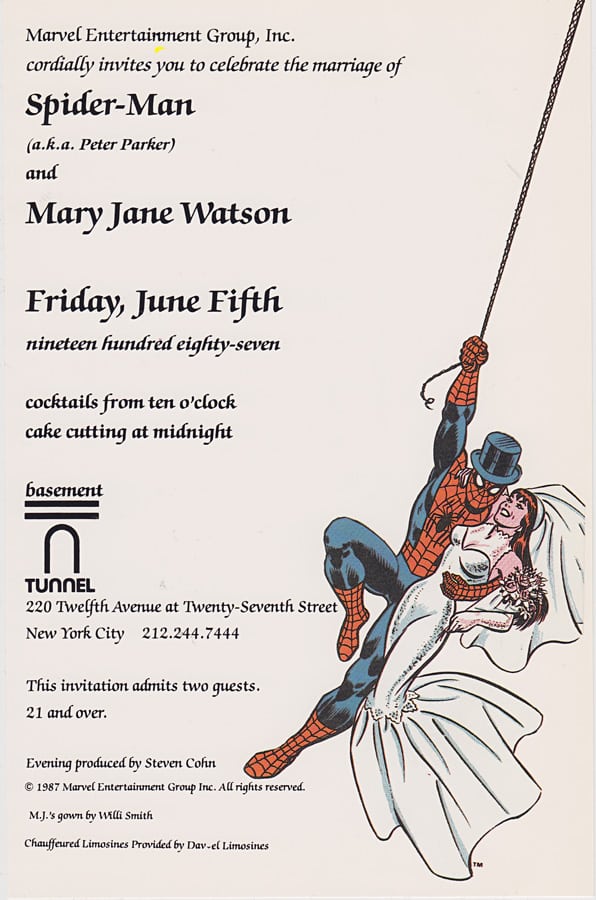 Spiderman Wedding Invitation