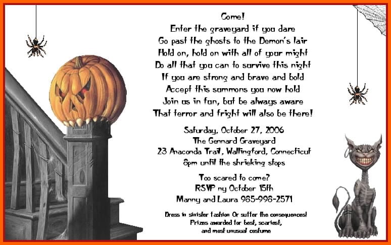 Spooky Halloween Invites Free