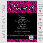 Printable Sweet 16 Invitation Templates