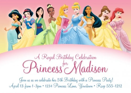 Tagdisney Princess Invitations Templates Free