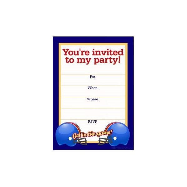 Tagfootball Birthday Invitation Templates Printable Free