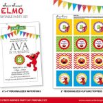 Tagfree Printable Elmo Birthday Invitations Template