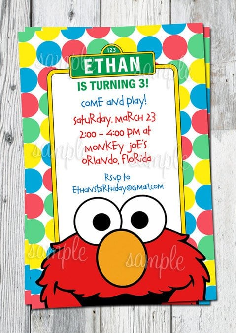 Tagfree Printable Elmo Party Invitations