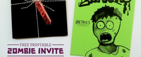 Tagfree Printable Halloween Zombie Party Invitations