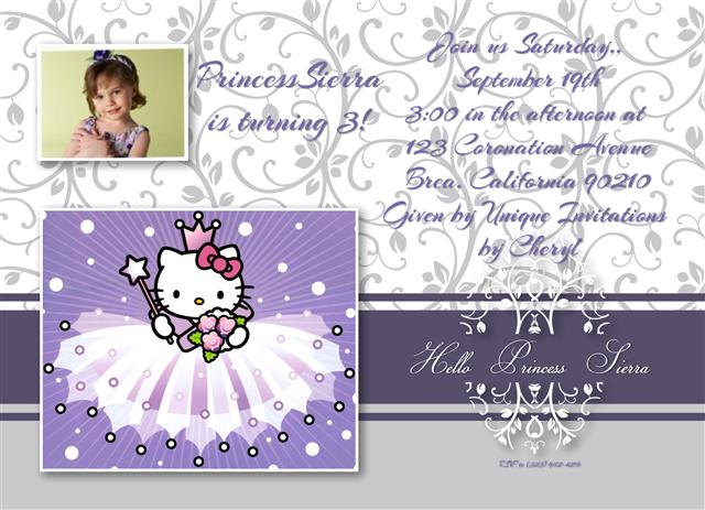 Tagfree Printable Hello Kitty Invite