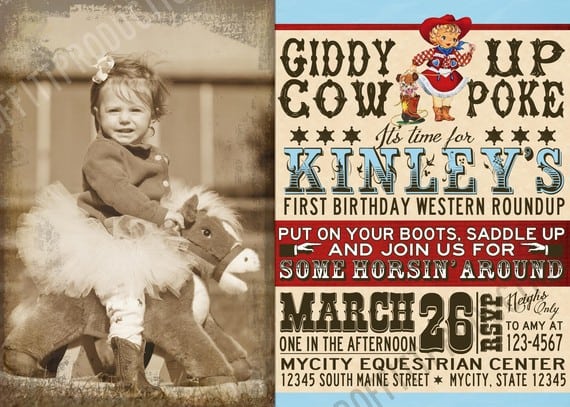 Tagfree Printable Western Invitation Templates