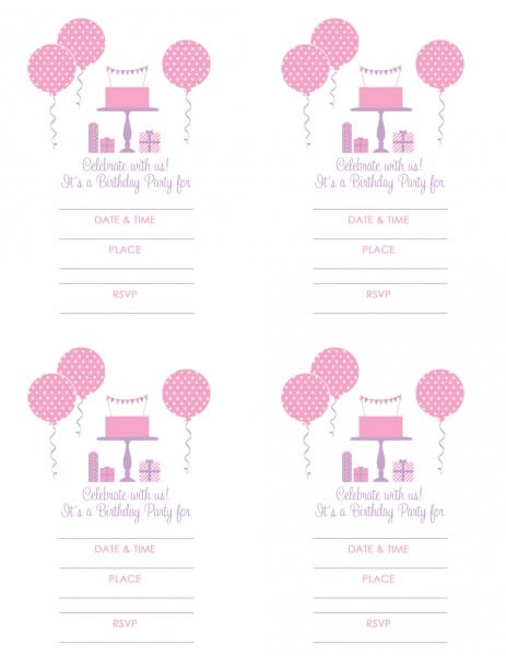 Tagfree Template Tween Girl Birthday Invitation Ideas