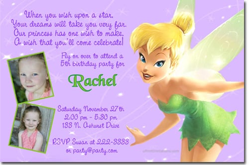 Tagfree Tinkerbell Birthday Invitation Templates