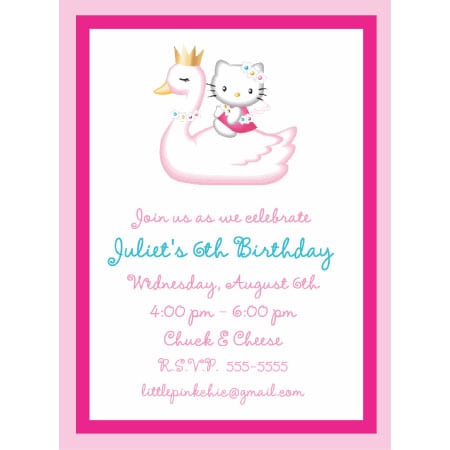 Taghello Kitty Birthday Invitations Printables
