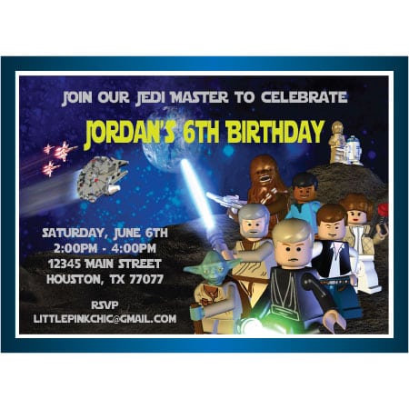 Taglego Star Wars Birthday Invitations