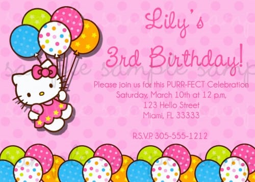 Tagprintable Hellow Kitty Birthday Invite