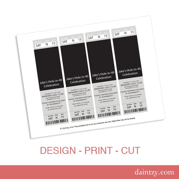 Tagprintable Ticket Invitation Templates