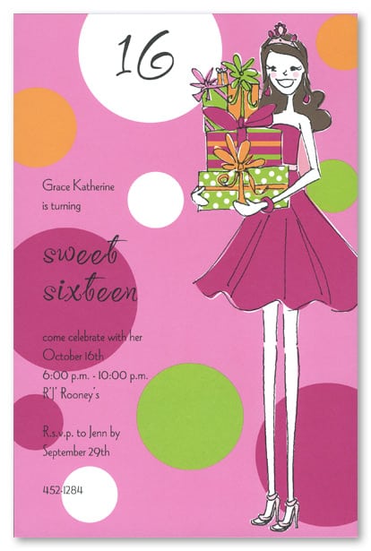 Tagsweet 16 Birthday Invitation