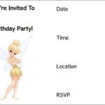 Tinkerbell Print Out Invitations