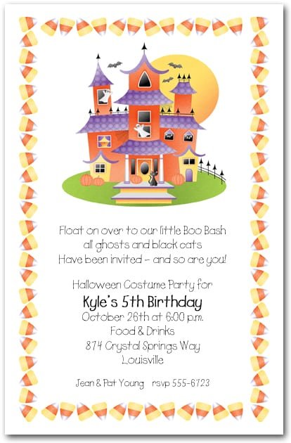 Toddler Birthday Halloween Invitations