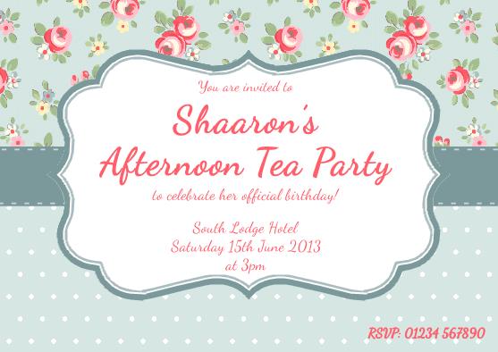 Traditional Tea Party Invites