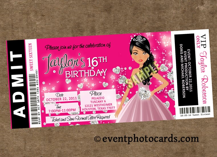 Unique Invitations For Sweet 16 Party