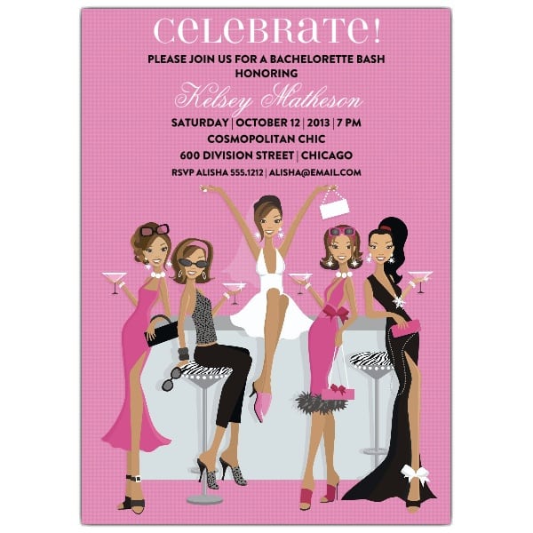 Wedding Bachelorette Invitations