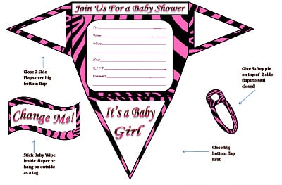 Zebra Baby Shower Invitations Templates Free